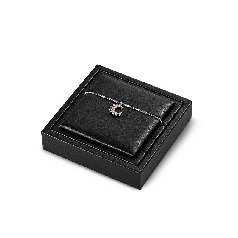 New Black PU Leather Jewelry Tray P139