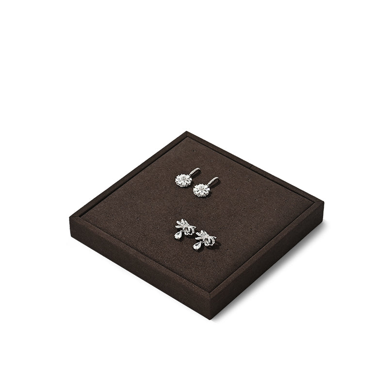 New Brown Microfiber Multiple Combination Jewelry Tray P160