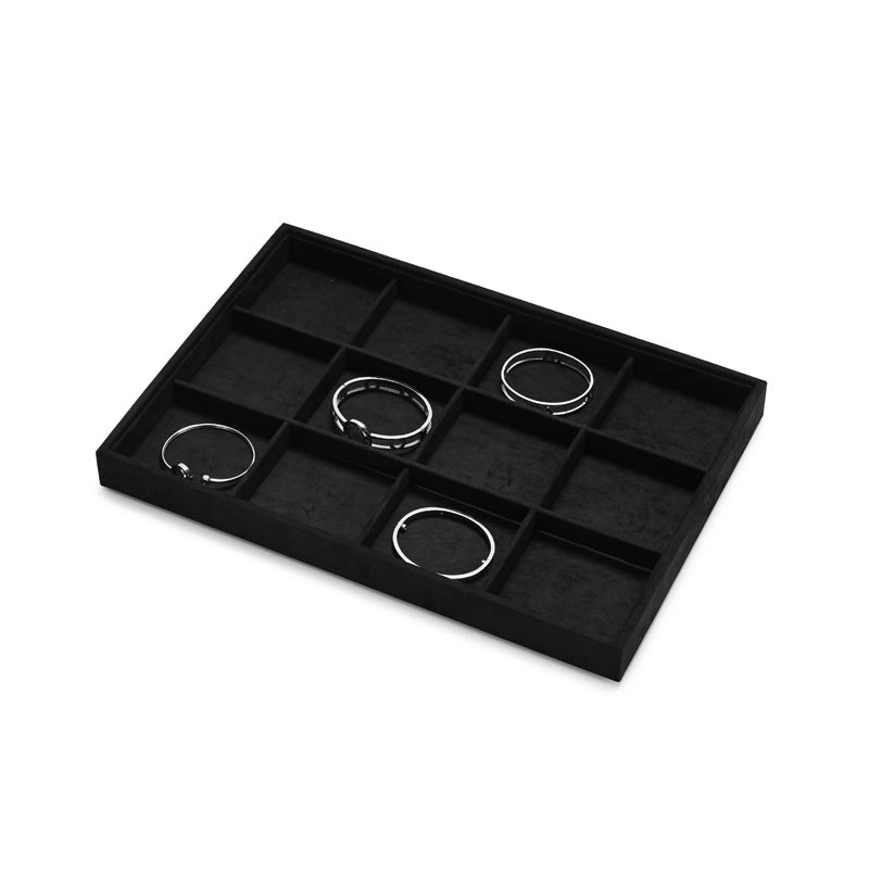 New Combination Black Microfiber Jewelry Display Tray P167