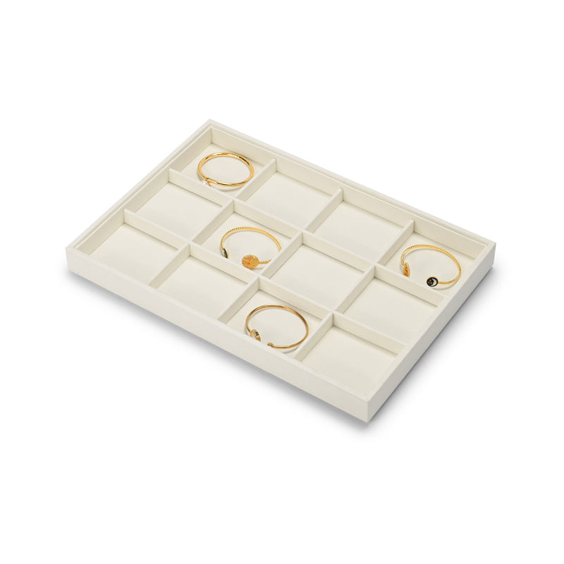 New Combination Beige Microfiber Jewelry Display Tray P168