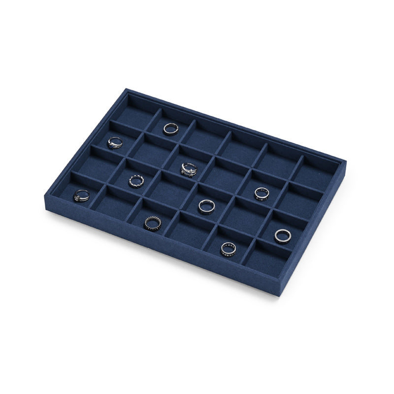 New Combination Blue Microfiber Jewelry Display Tray P169