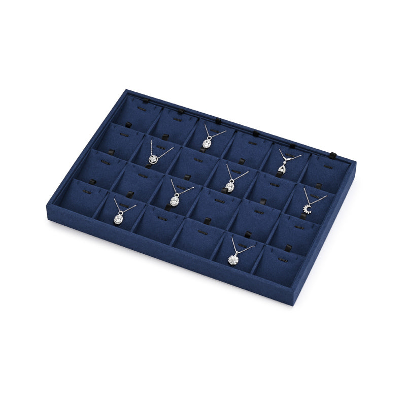 New Combination Blue Microfiber Jewelry Display Tray P169