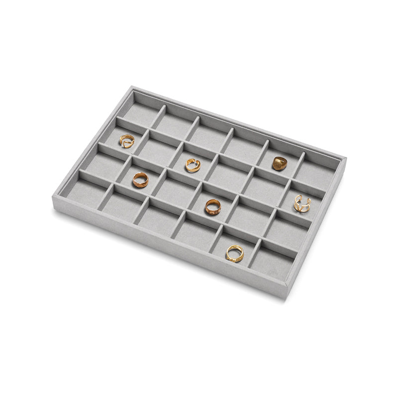 New Combination Gray Microfiber Jewelry Display Tray P170