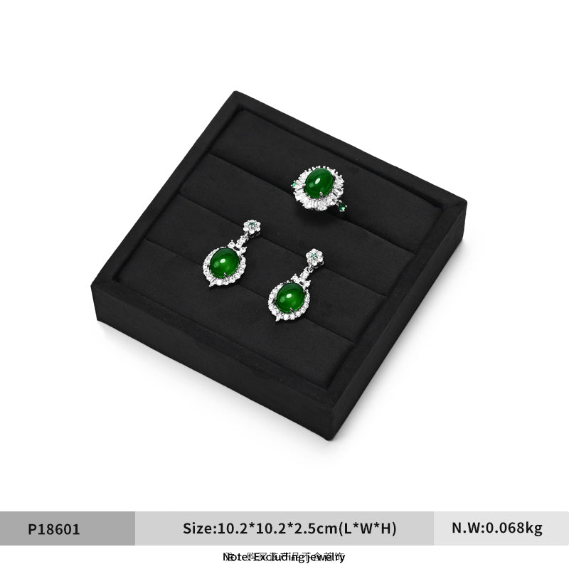 Oirlv Luxury Black velvet jewelry display tray ：P186
