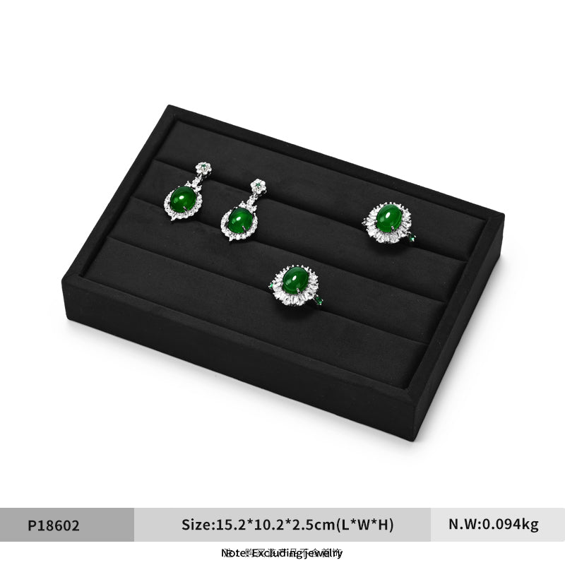 Oirlv Luxury Black velvet jewelry display tray ：P186