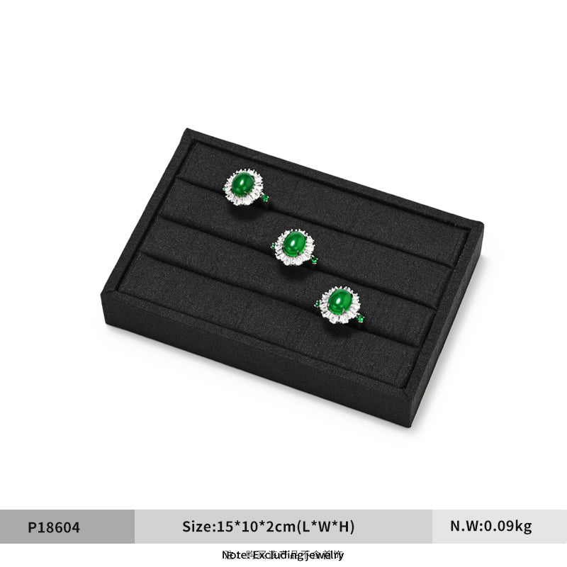 Oirlv Luxury Black velvet jewelry display tray ：P186