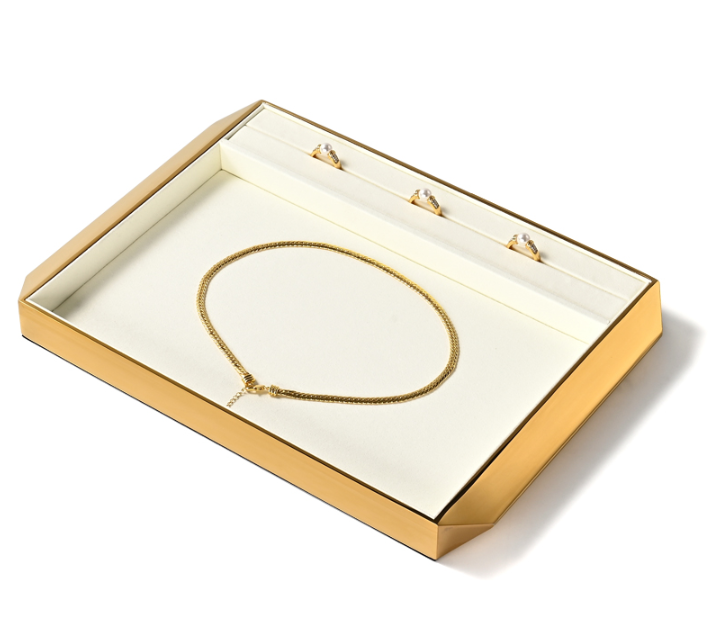 OIRLV Hot sale shiny gold metal Jewelry Display Plate : P209