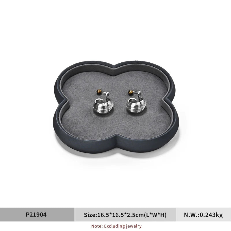 Factory Grey PU Leather Jewelry Display Plate P219