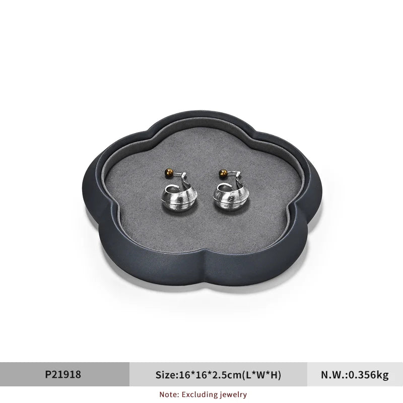 Factory Grey PU Leather Jewelry Display Plate P219