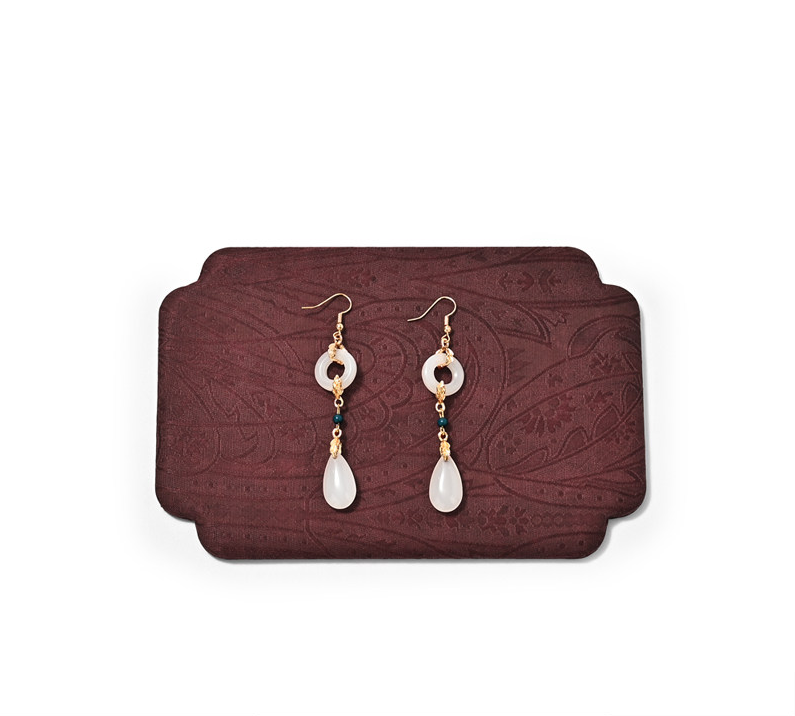 OIRLV Fashion Polychrome Silk Jewelry Display Tray：P228