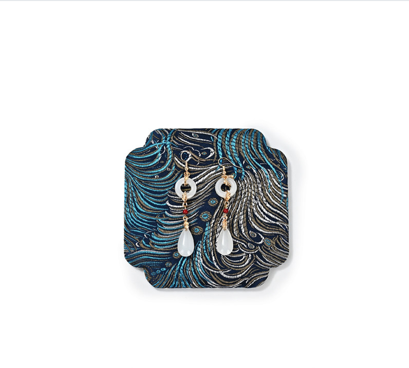 OIRLV Fashion Polychrome Silk Jewelry Display Tray：P228