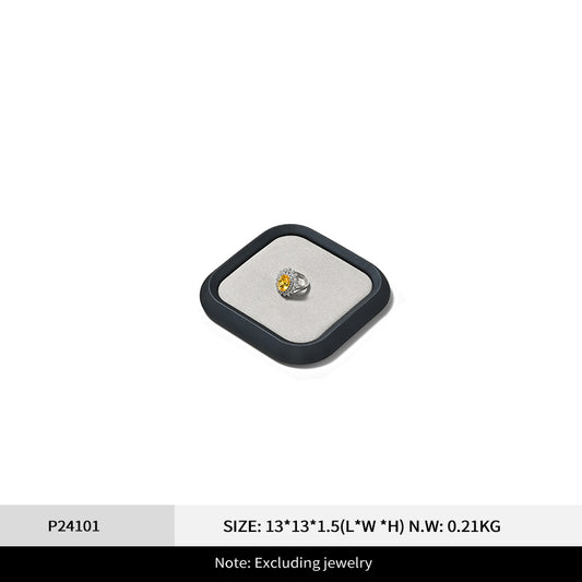 OIRLV Fashion PU Leather Velvet Jewelry Display Plate : P241