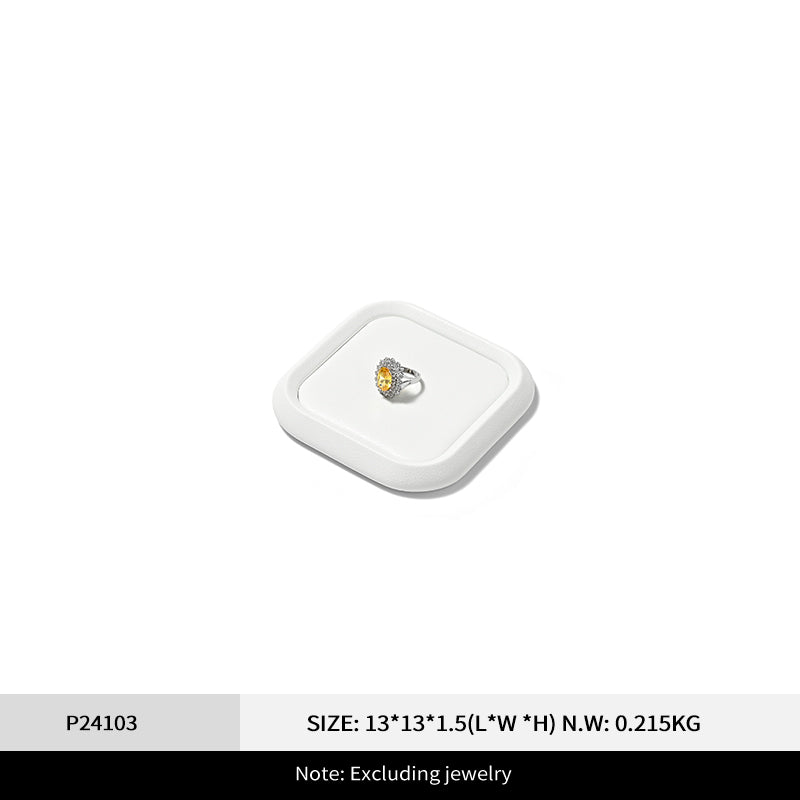 OIRLV Fashion PU Leather Velvet Jewelry Display Plate : P241