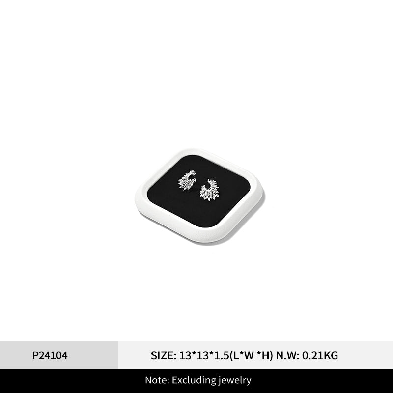 OIRLV Fashion PU Leather Velvet Jewelry Display Plate : P241