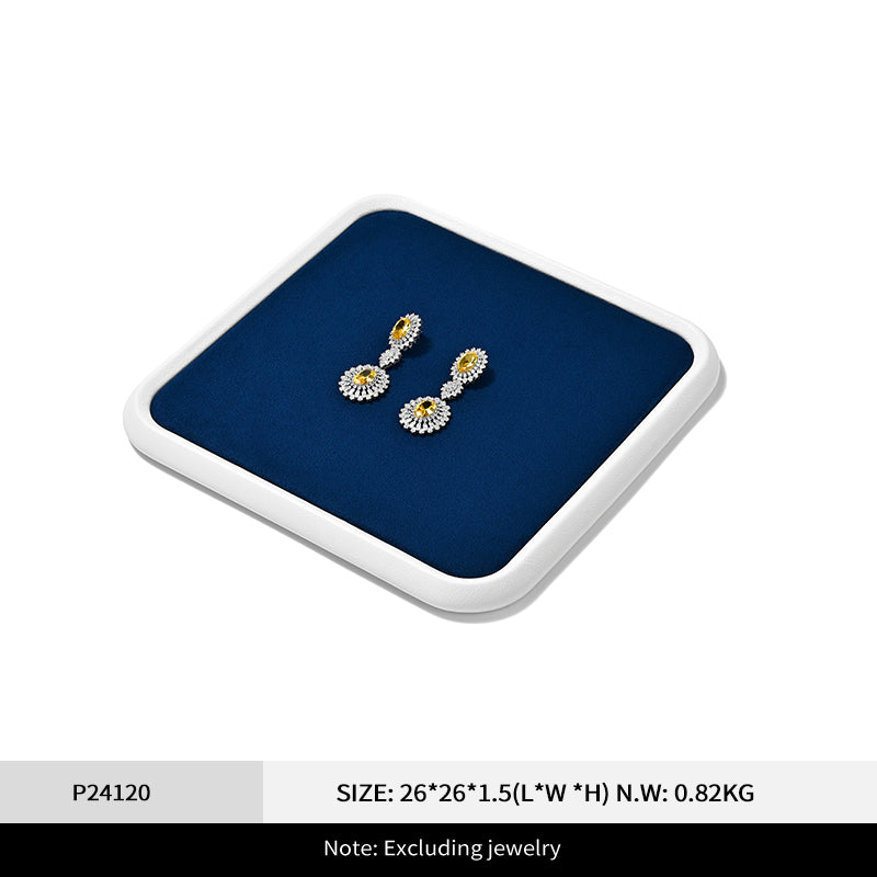 OIRLV Fashion PU Leather Velvet Jewelry Display Plate : P241