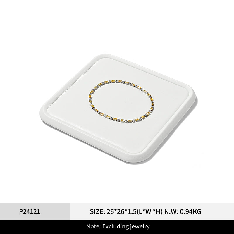 OIRLV Fashion PU Leather Velvet Jewelry Display Plate : P241