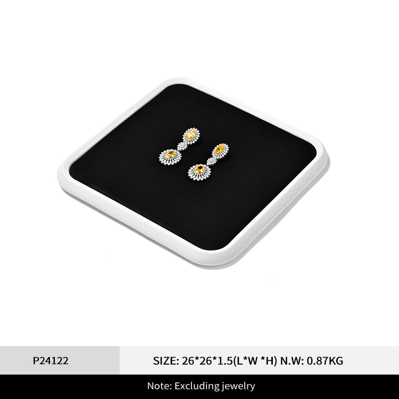 OIRLV Fashion PU Leather Velvet Jewelry Display Plate : P241