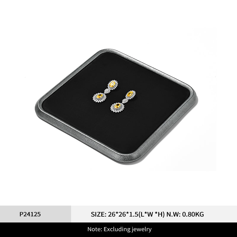 OIRLV Fashion PU Leather Velvet Jewelry Display Plate : P241