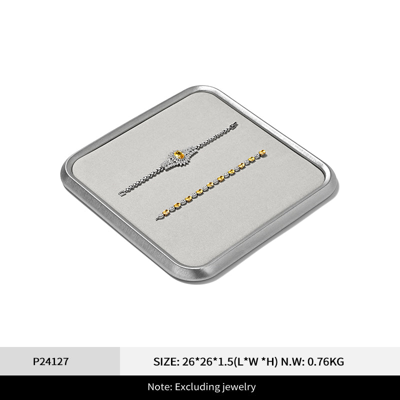 OIRLV Fashion PU Leather Velvet Jewelry Display Plate : P241