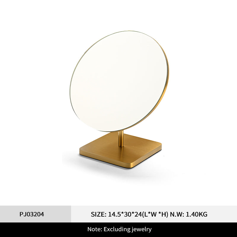 OIRLV Multi-Purpose 180-Degree Rotating Brushed Metal Mirror PJ032