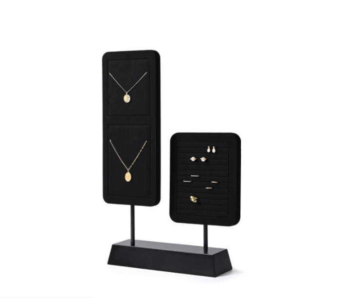 OIRLV wholesale Black Microfiber baking paint Jewelry Rack: PU110