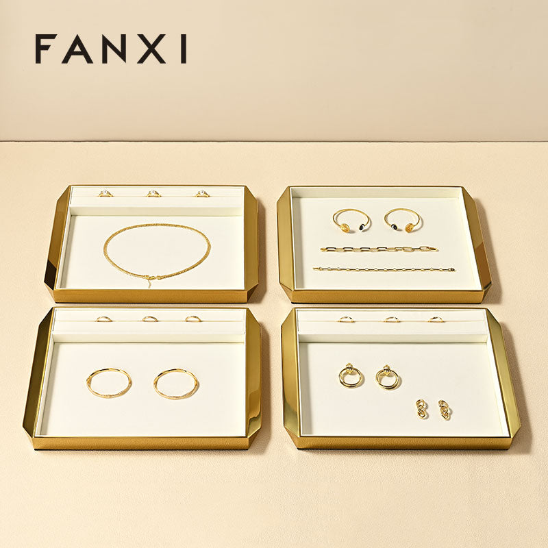 OIRLV Hot sale shiny gold metal Jewelry Display Plate : P209