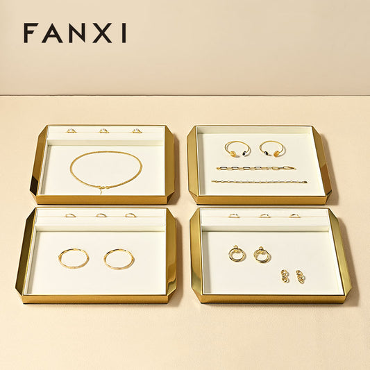 OIRLV Hot sale shiny gold metal Jewelry Display Plate : P209