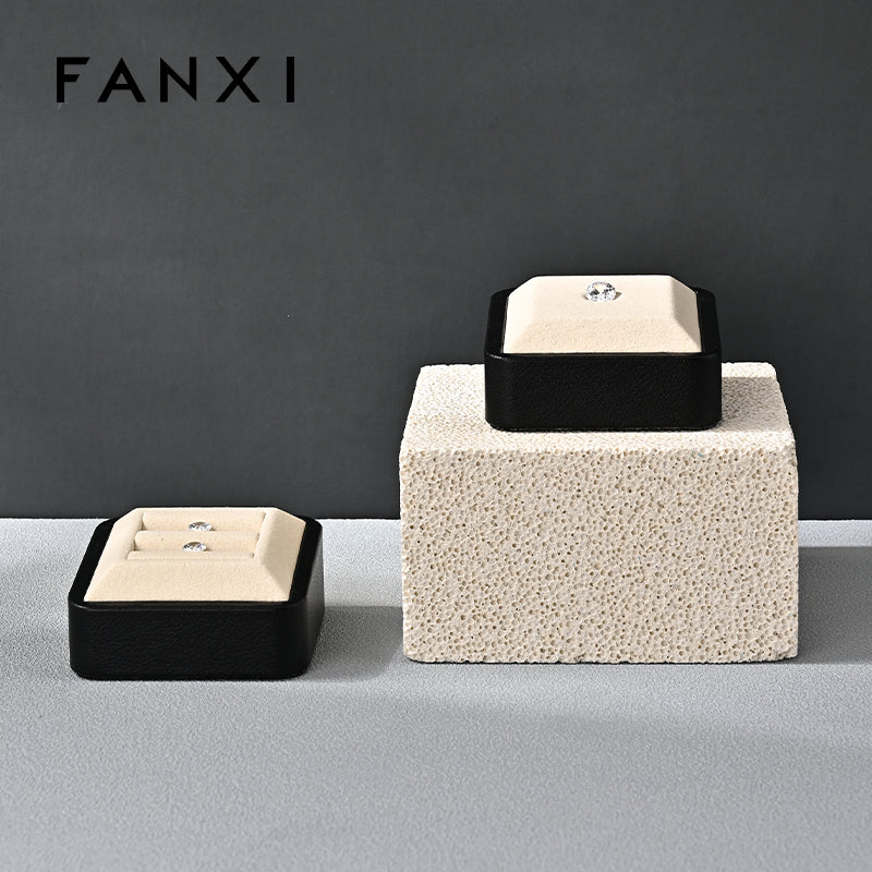 OIRLV New arrival Beige Microfiber Jewelry display tray