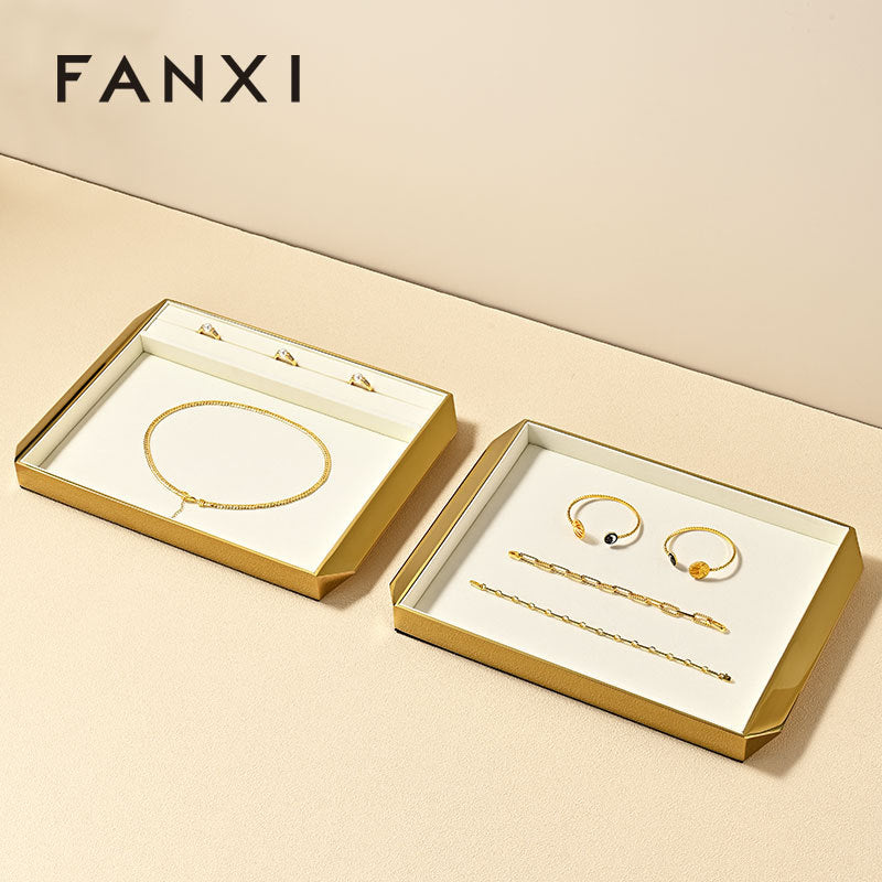 OIRLV Hot sale shiny gold metal Jewelry Display Plate : P209