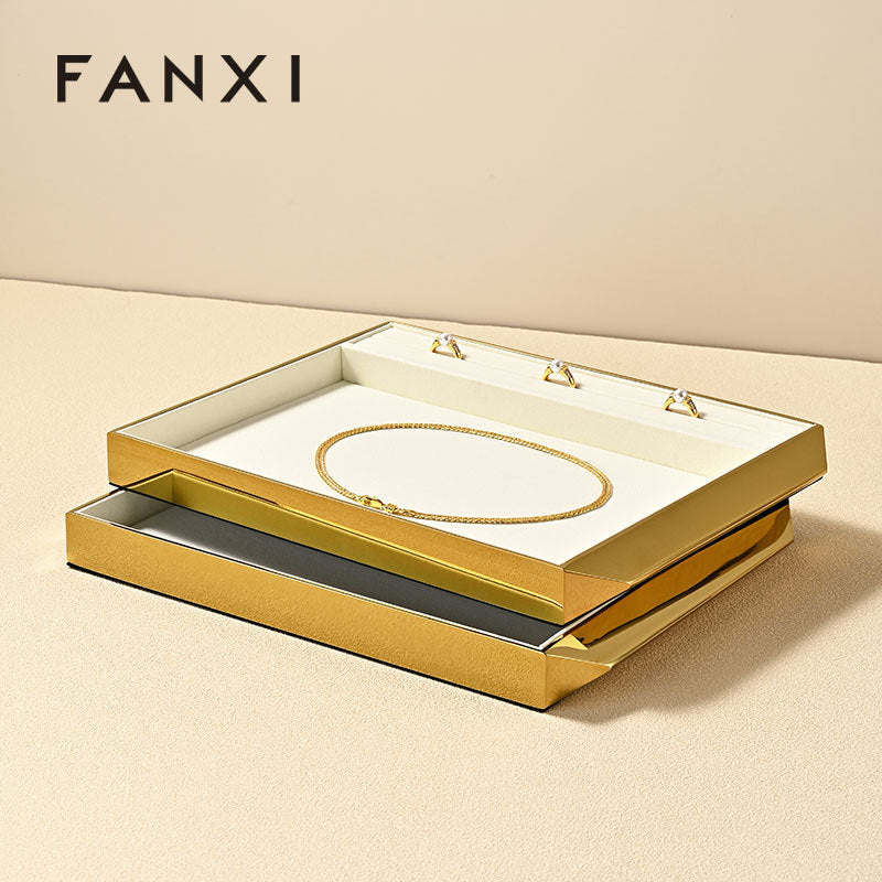 OIRLV Hot sale shiny gold metal Jewelry Display Plate : P209