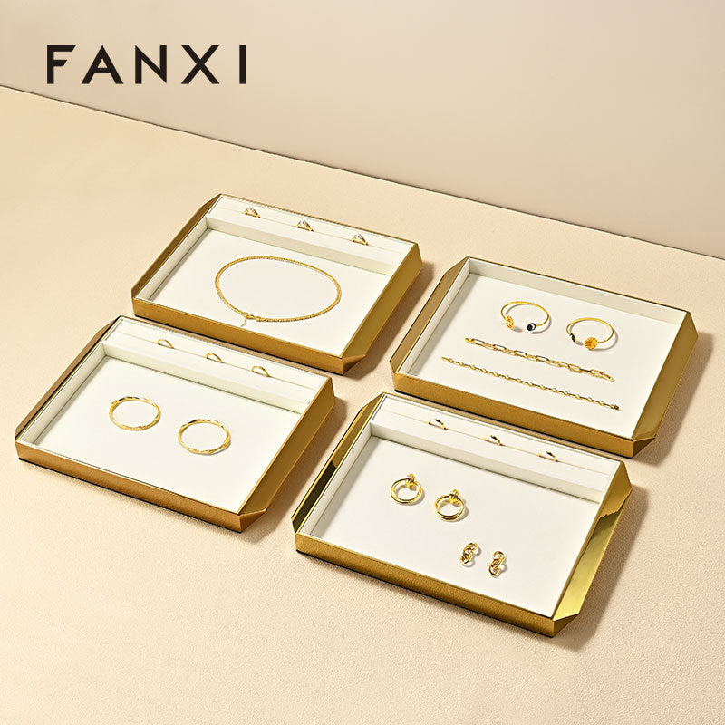 OIRLV Hot sale shiny gold metal Jewelry Display Plate : P209