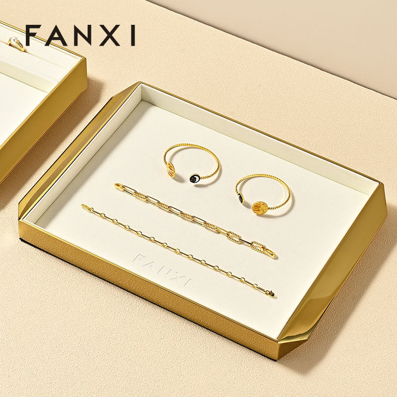 OIRLV Hot sale shiny gold metal Jewelry Display Plate : P209