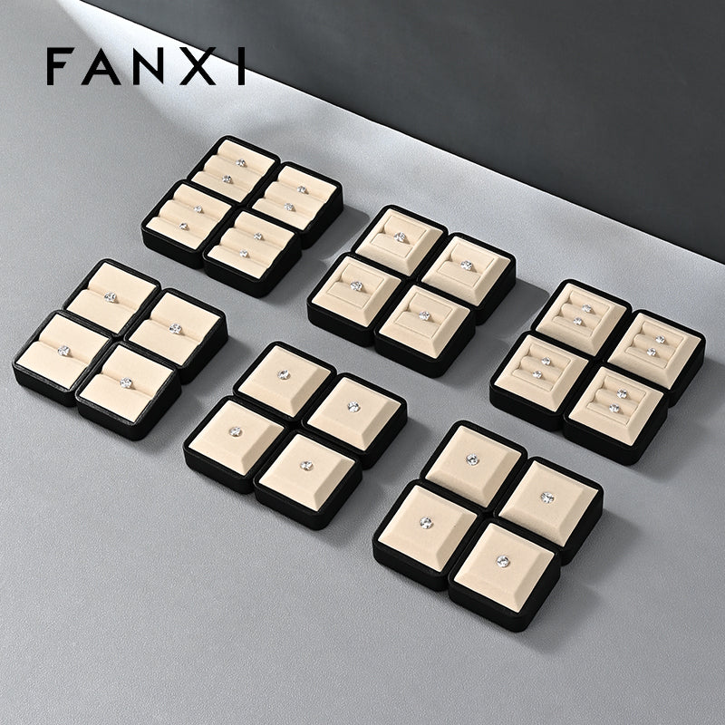 OIRLV New arrival Beige Microfiber Jewelry display tray