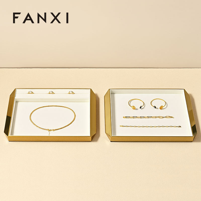 OIRLV Hot sale shiny gold metal Jewelry Display Plate : P209