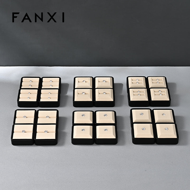 OIRLV New arrival Beige Microfiber Jewelry display tray