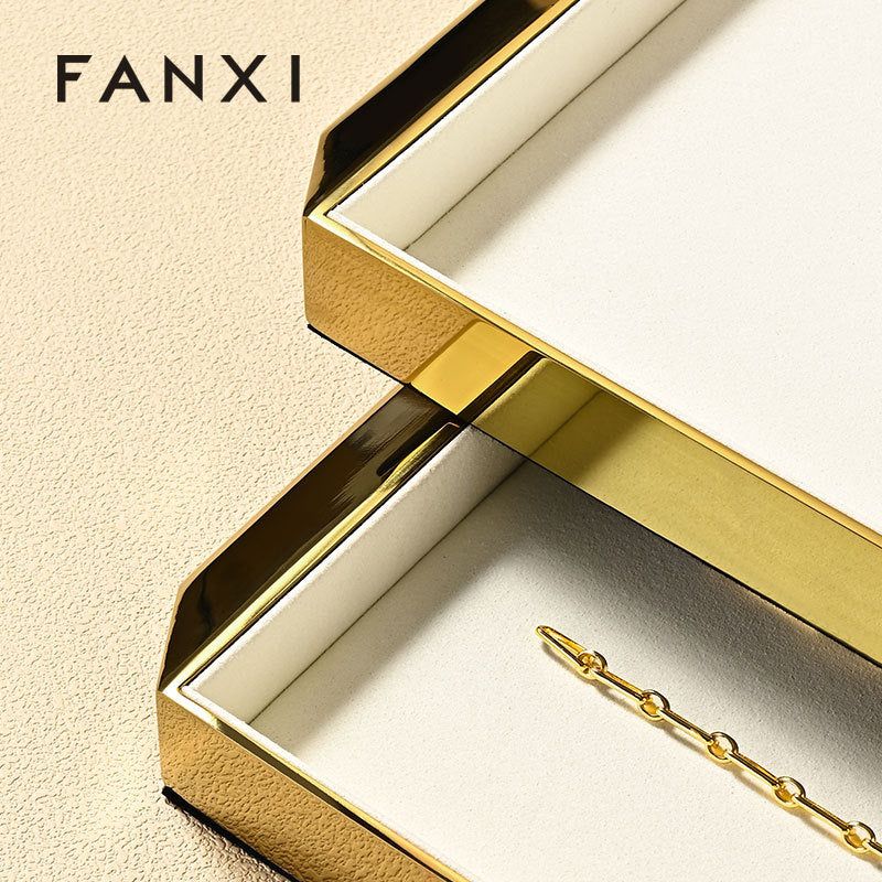 OIRLV Hot sale shiny gold metal Jewelry Display Plate : P209