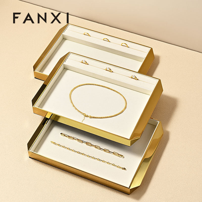OIRLV Hot sale shiny gold metal Jewelry Display Plate : P209