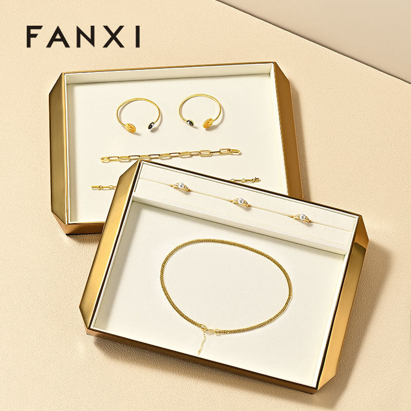 OIRLV Hot sale shiny gold metal Jewelry Display Plate : P209