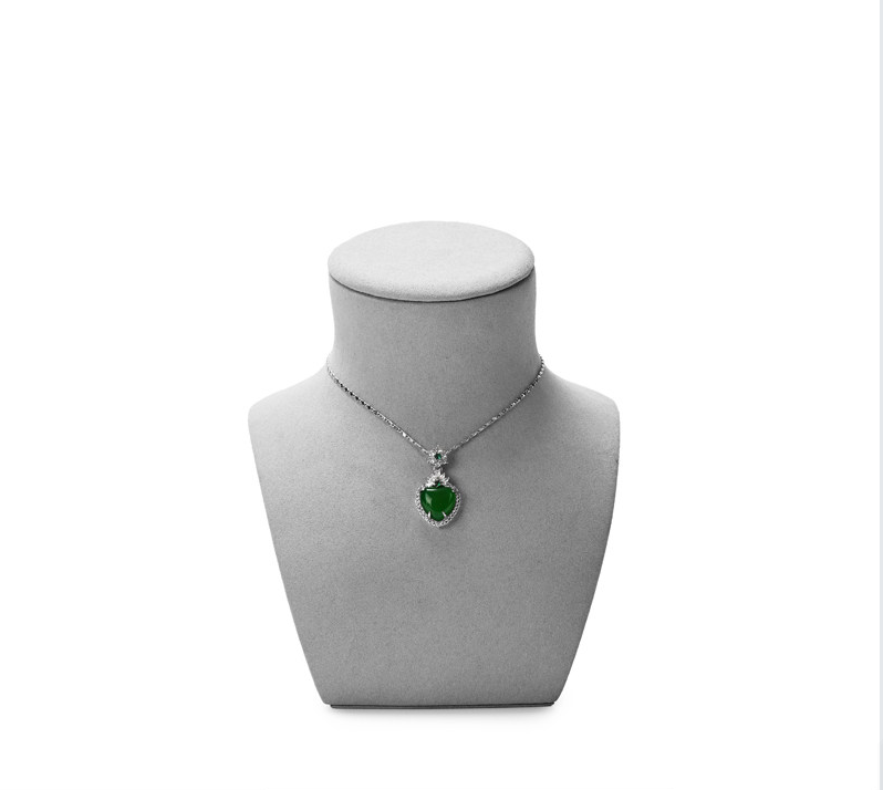 OIRLV wholesale beige Microfiber jewelry display busts :RX091-92