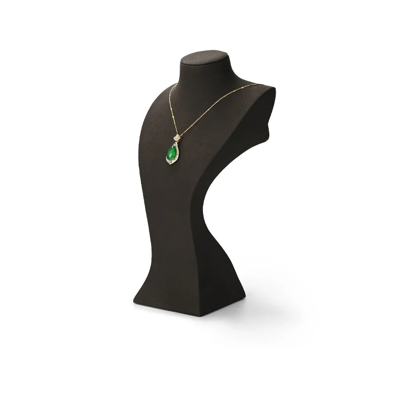 Elegant Microfiber Necklace Bust Display Stand RX093
