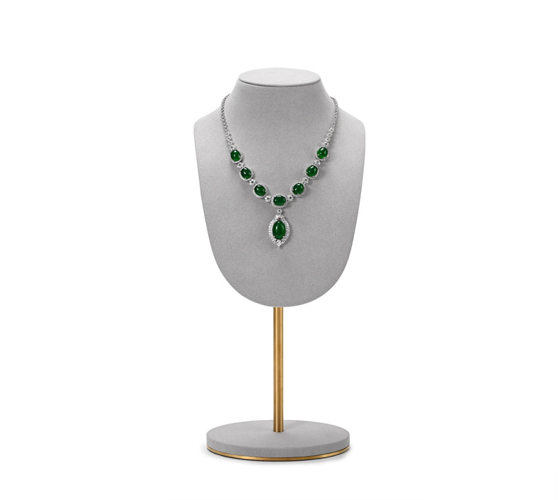 OIRLV Wholesale polychrome microfiber jewelry bust : RX101
