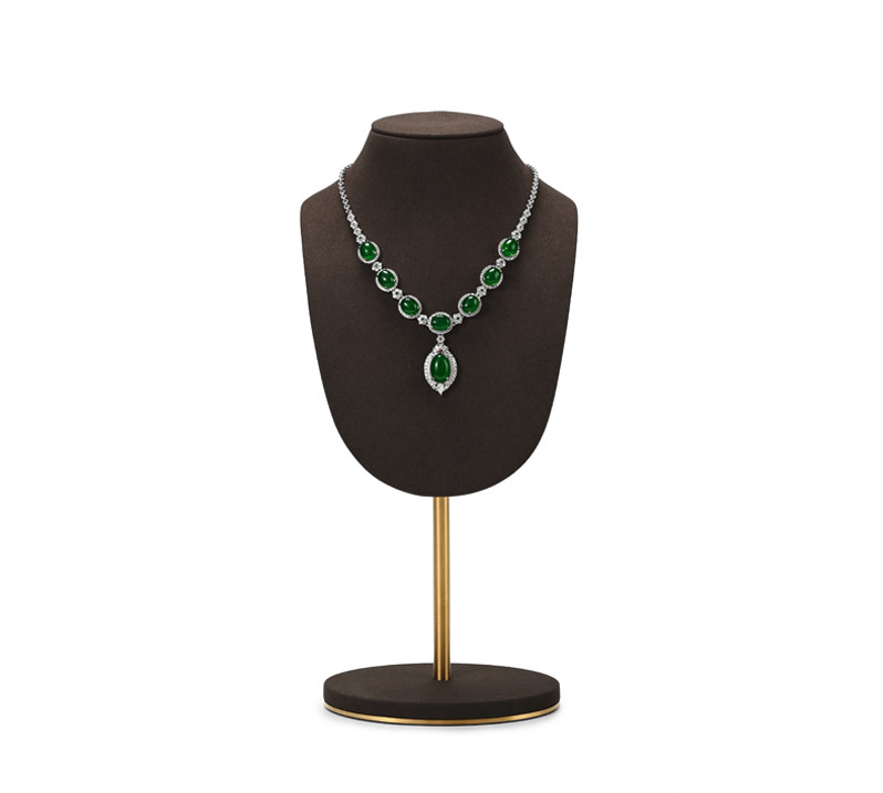 OIRLV Wholesale polychrome microfiber jewelry bust : RX101