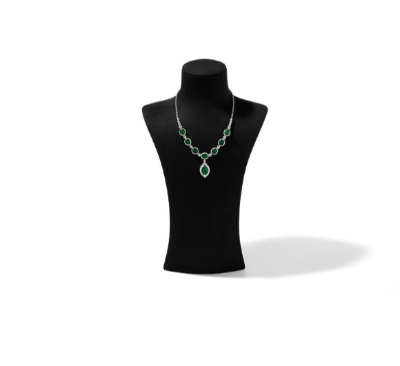 OIRLV Fashion Microfiber Polychrome Jewelry Bust ：RX120