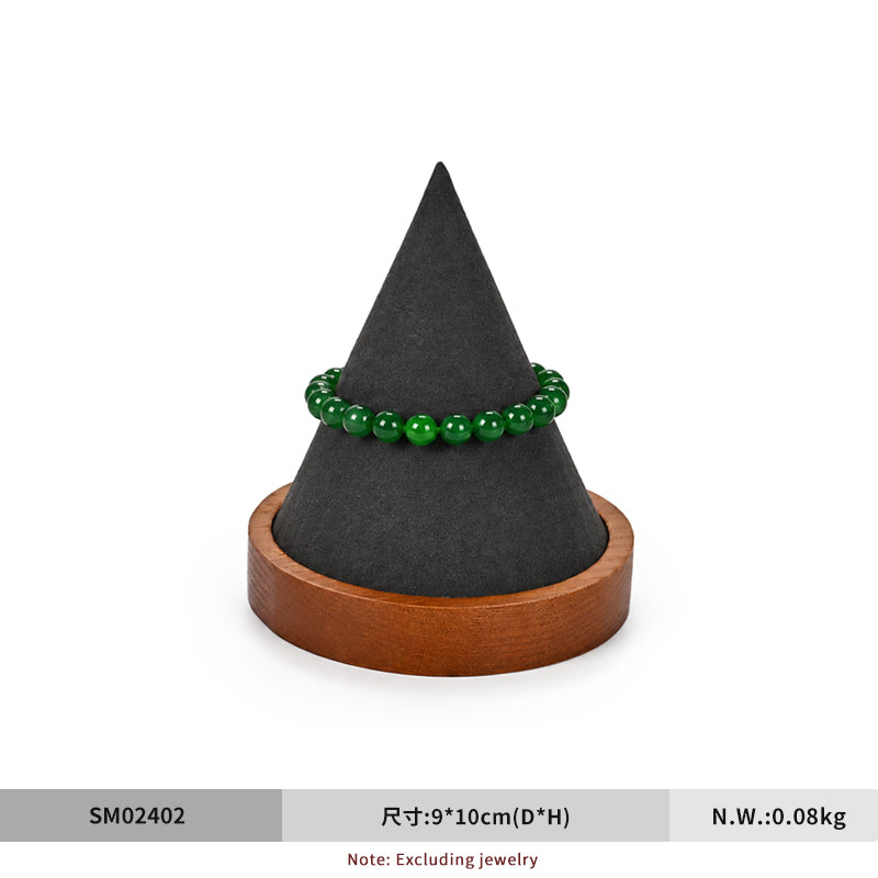 Wood Cone Jewelry Display Stand SM024