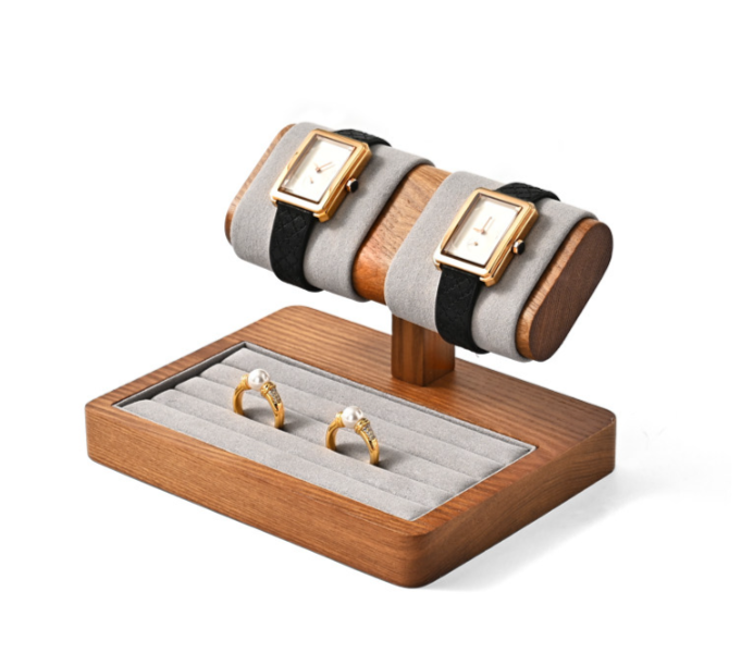 OIRLV High quality gray solid wood Watch display stand ： SM236