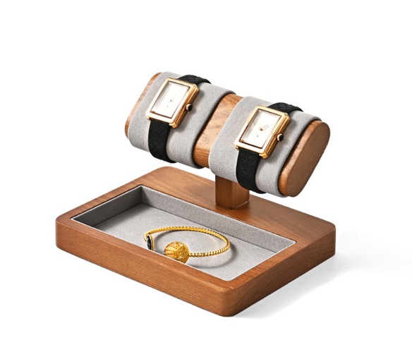 OIRLV High quality gray solid wood Watch display stand ： SM236