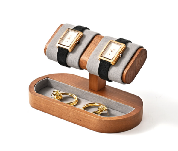 OIRLV High quality gray solid wood Watch display stand ： SM236