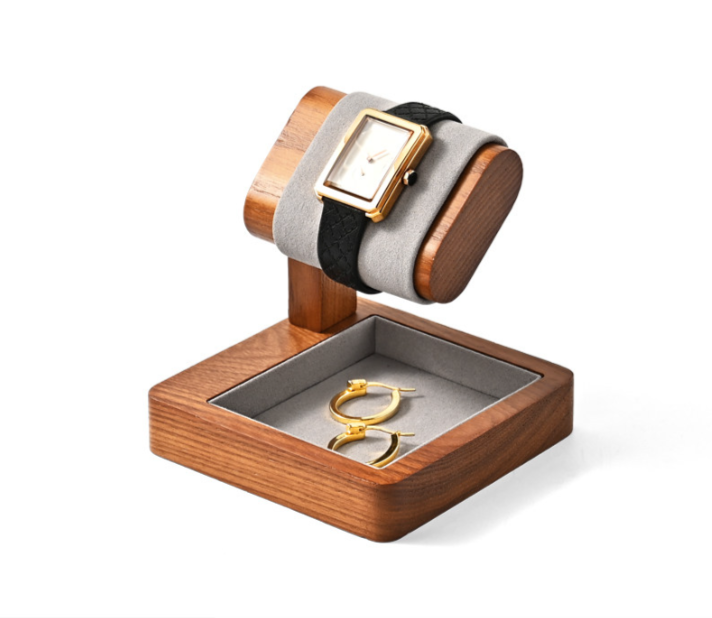 OIRLV High quality gray solid wood Watch display stand ： SM236