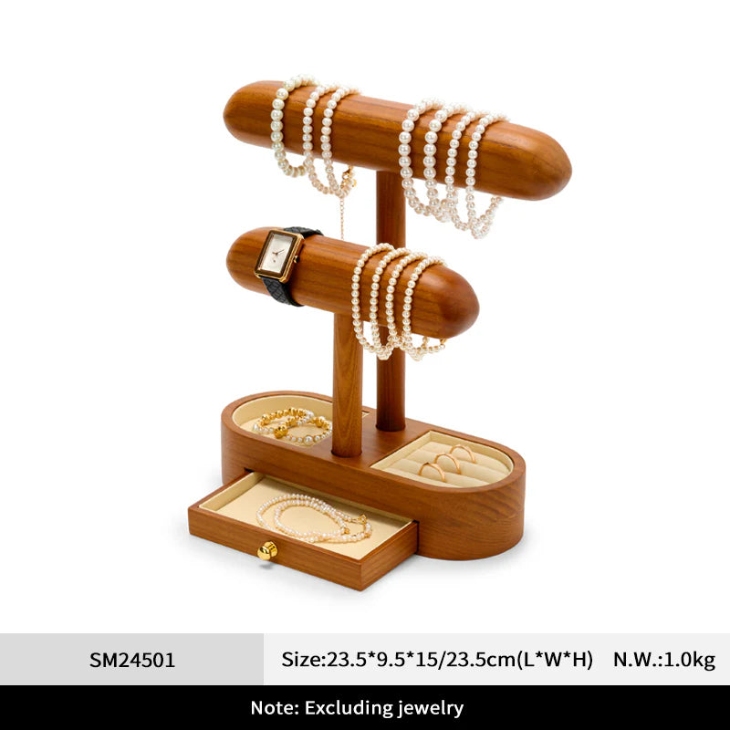 OIRLV solid wood watch and jewelry rack/wrist watch display stand SM245