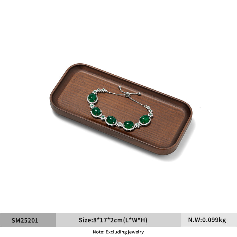 OIRLV Fashion Wooden Wood Color Jewelry Display Tray ：SM252
